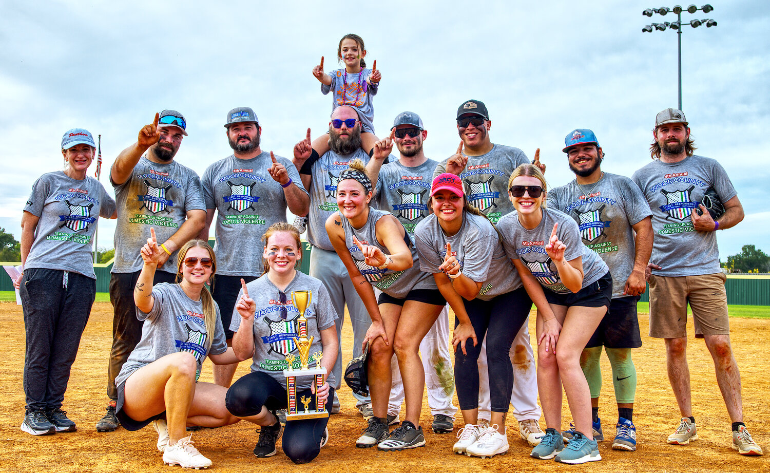 The Mineola police department softball team was crowned champions of the 4th annual first responder tournament sponsored by the district attorney’s office on Saturday, Oct. 21 in Quitman.